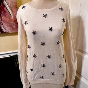 Rhinestone studded sweater